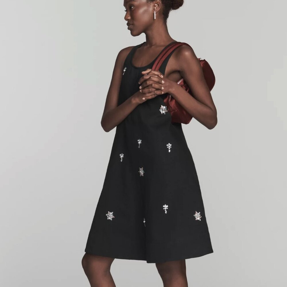 Maeve/Anthropologie The Keiko Rhinestone Mini Dress